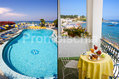 Hotel Ambasciatori - La piscina termale scoperta con solarium, balcone vista mare di una camera..